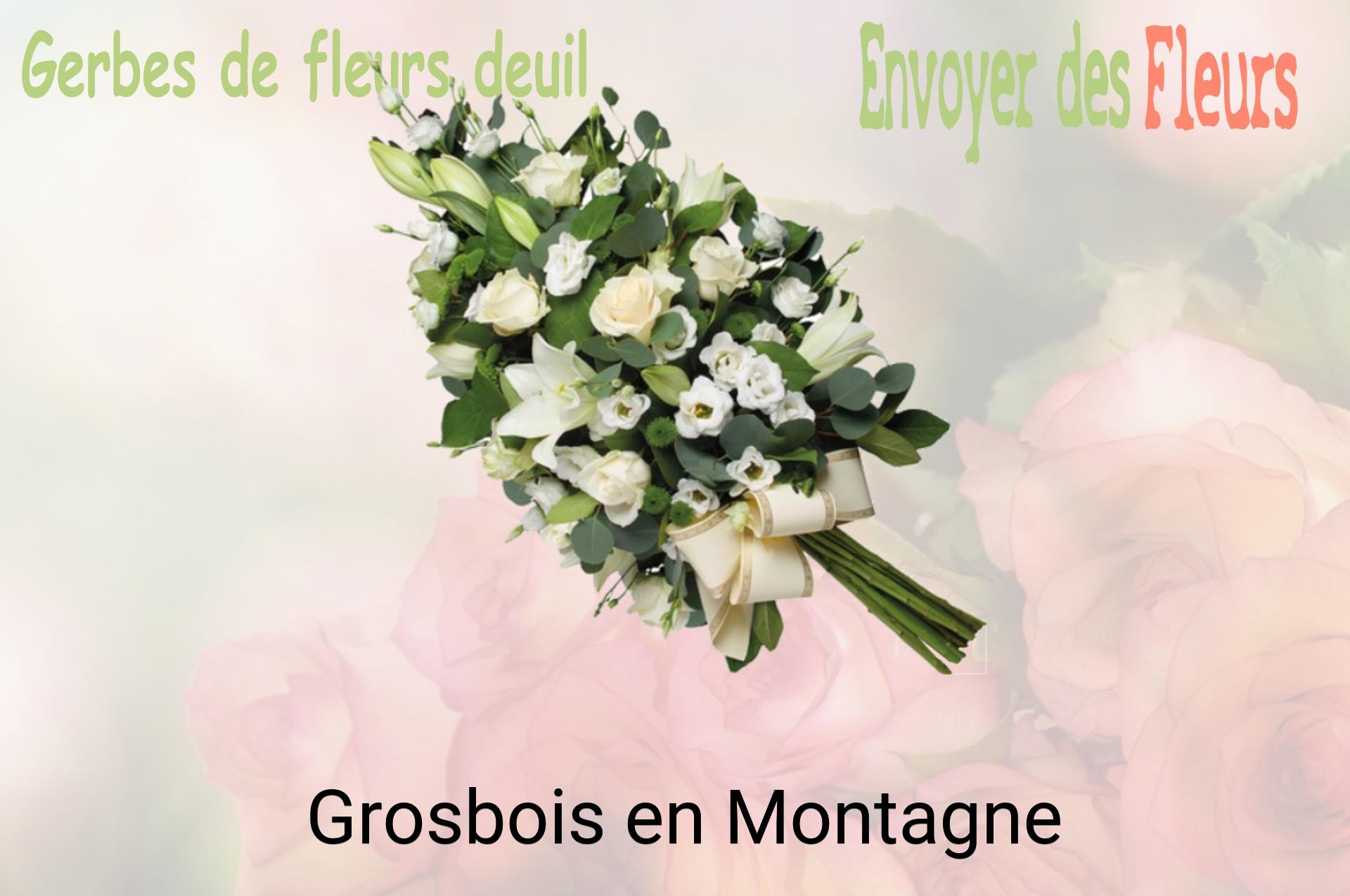 Gerbe de fleurs de deuil livrée à Grosbois-en-Montagne